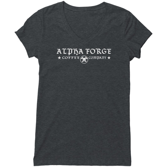 Alpha Forge Coffee Co. Women's V-Neck Tee